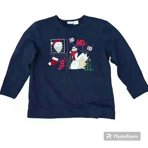 Christmas Y2K Cottagecore  Snowman Santa Size Large Ugly Christmas Sweater